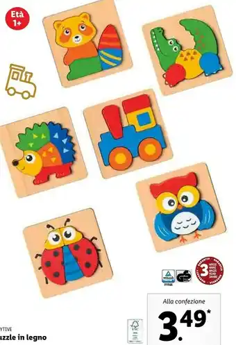 Lidl Puzzle in legno offerta