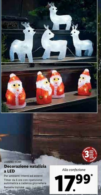 Lidl Livarno home decorazione natalizia a led offerta