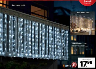 Lidl Tenda luminosa a led offerta
