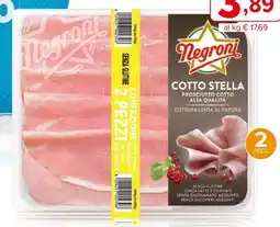 Iperal PROSCIUTTO COTTO ALTA QUALITÀ STELLA NEGRONI g 110 x 2 offerta