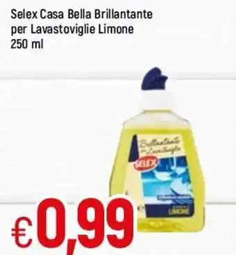 Famila Selex Casa Bella Brillantante per Lavastoviglie Limone 250ml offerta