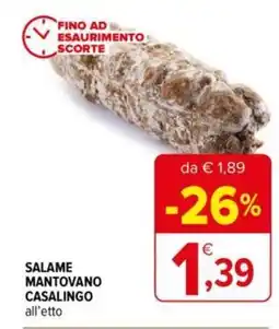 Iperal SALAME MANTOVANO CASALINGO all'etto offerta