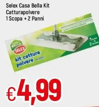 Famila Selex Casa Bella Kit Catturapolvere 1 Scopa + 2 Panni offerta