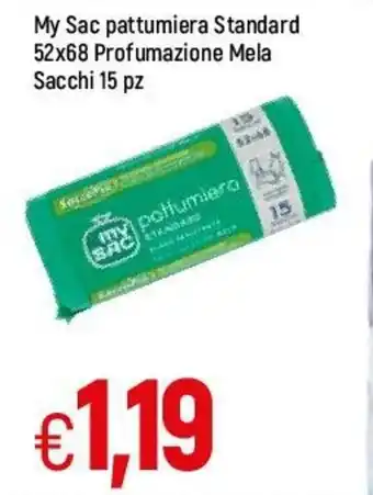 Famila My Sac Pattumiera Standard 52x68 Profumazione Mela Sacchi 15 pz offerta