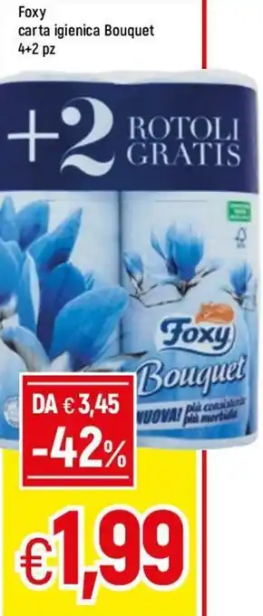 Famila Foxy Carta Igienica Bouquet 4+2 pz offerta