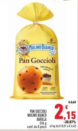 Conad PAN GOCCIOLI MULINO BIANCO BARILLA 336 g conf. da 8 pezzi offerta
