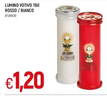 Famila Lumino Votivo T60 Rosso / Bianco offerta