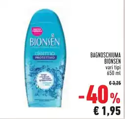 Conad BAGNOSCHIUMA BIONSEN vari tipi 650 ml offerta