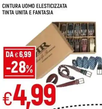 Famila Cintura Uomo Elesticizzata Tinta Unita E Fantasia offerta