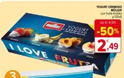 Iperal YOGURT CREMOSO MÜLLER con frutta frullata g 125x8 offerta