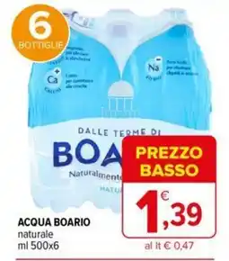 Iperal ACQUA BOARIO naturale ml 500x6 offerta