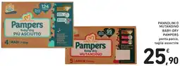 Spazio Conad PANNOLINI O MUTANDINO BABY-DRY PAMPERS penta pacco, taglie assortite offerta
