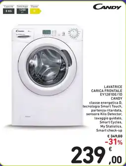 Spazio Conad LAVATRICE CARICA FRONTALE EY1281DE/1D CANDY offerta