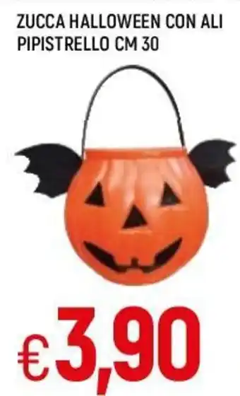 Famila Zucca Halloween Con Ali Pipistrello cm 30 offerta