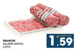 SeBón Supermercati FRANCHI SALAME NAPOLI L'ETTO offerta