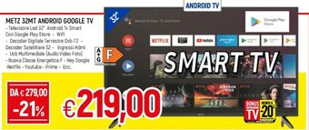 Famila Metz 32MT Android Google TV offerta