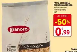 Iperal PASTA DI SEMOLA DI PUGLIA GRANORO kg 1 offerta