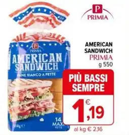 Iperal AMERICAN SANDWICH PRIMIA g 550 offerta