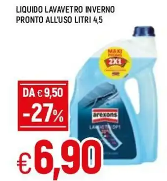 Famila Arexons Liquido Lavavetro Inverno Pronto All'Uso Litri 4,5 offerta