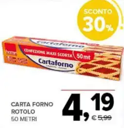 Todis CARTA FORNO ROTOLO 50 METRI offerta