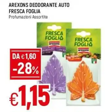 Famila Arexons Deodorante Auto Fresca Foglia offerta