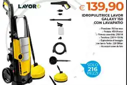 IDROPULITRICE LAVOR GALAXY 150 CON LAVAPATIO