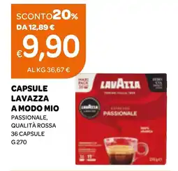 Ekom CAPSULE LAVAZZA A MODO MIO PASSIONALE, QUALITÀ ROSSA 36 CAPSULE G 270 offerta