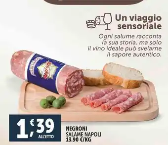 Deco Supermercati NEGRONI SALAME NAPOLI offerta