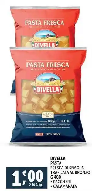 Deco Supermercati DIVELLA PASTA FRESCA DI SEMOLA TRAFILATA AL BRONZO offerta