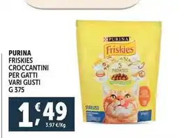 Deco Supermercati PURINA FRISKIES CROCCANTINI PER GATTI VARI GUSTI offerta