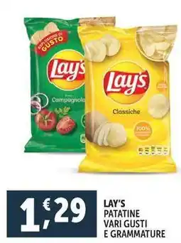 Deco Supermercati LAY'S PATATINE VARI GUSTI E GRAMMATURE offerta