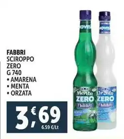 Deco Supermercati FABBRI SCIROPPO ZERO offerta