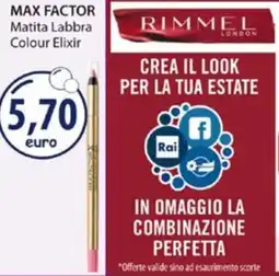 Acqua & Sapone MAX FACTOR Matita Labbra Colour Elixir offerta