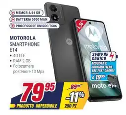 Trony MOTOROLA SMARTPHONE E14 offerta