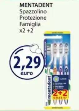 Acqua & Sapone MENTADENT Spazzolino Protezione Famiglia x2 +2 offerta