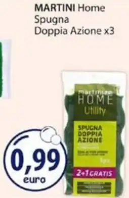 Acqua & Sapone MARTINI Home Spugna Doppia Azione x3 offerta