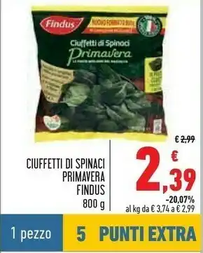 Conad Superstore Ciuffetti di spinaci primavera offerta