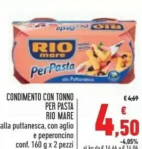 Conad Superstore Per pasta con tonno, aglio, olio e peperoncino 160 g(ml) offerta