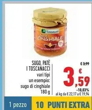 Conad Superstore Sugo di cinghiale 180 g(ml) offerta