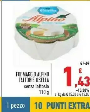 Conad Superstore Alpino naturalmente senza lattosio 110 g(ml) offerta