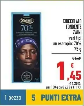 Conad Superstore Zaini cioccolato fondente offerta