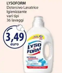 Acqua & Sapone LYSOFORM Detersivo Lavatrice Igienizzante vari tipi 36 lavaggi offerta