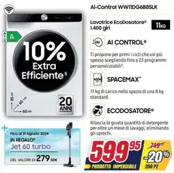 Trony SAMSUNG Ai-Control WW11DG6B85LK offerta
