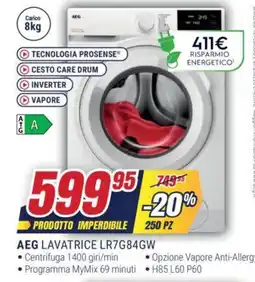 Trony AEG LAVATRICE LR7G84GW offerta