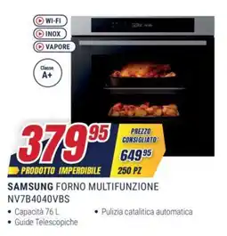 Trony SAMSUNG FORNO MULTIFUNZIONE NV7B4040VBS offerta