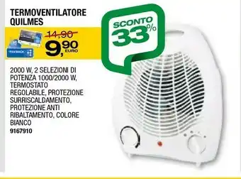 Bricofer Quilmes termoventilatore 2000 w offerta