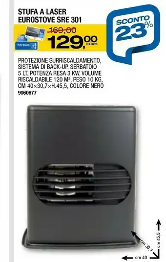 Bricofer Eurostove sre stufa a laser offerta