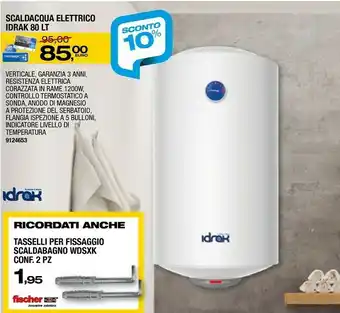 Bricofer Idrak scaldacqua elettrico 80 l offerta