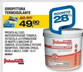 Bricofer Paramatti idropittura termoisolante offerta