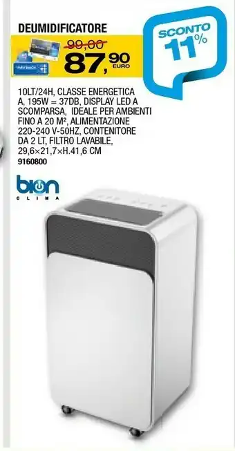 Bricofer Bion clima deumidificatore offerta